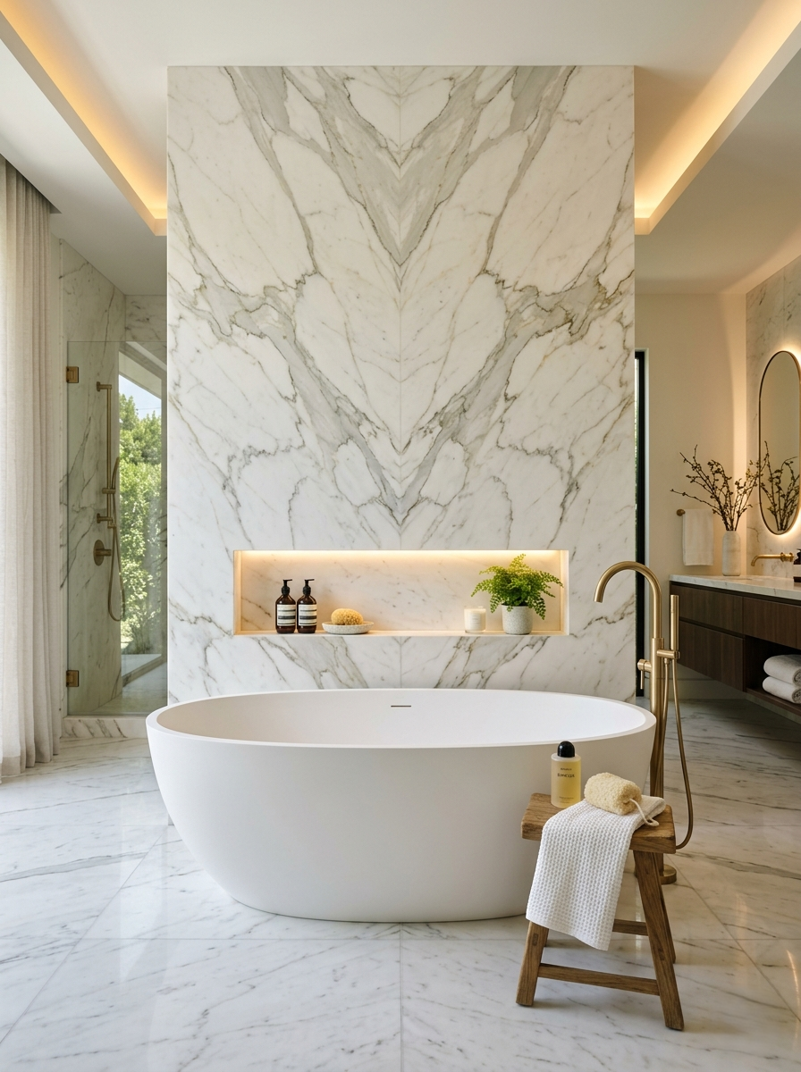 Bathroom remodel Sherman Oaks Los Angeles — walk-in shower and fixtures